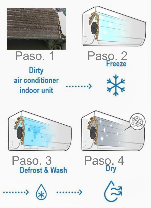Lg aire freeze cleaning