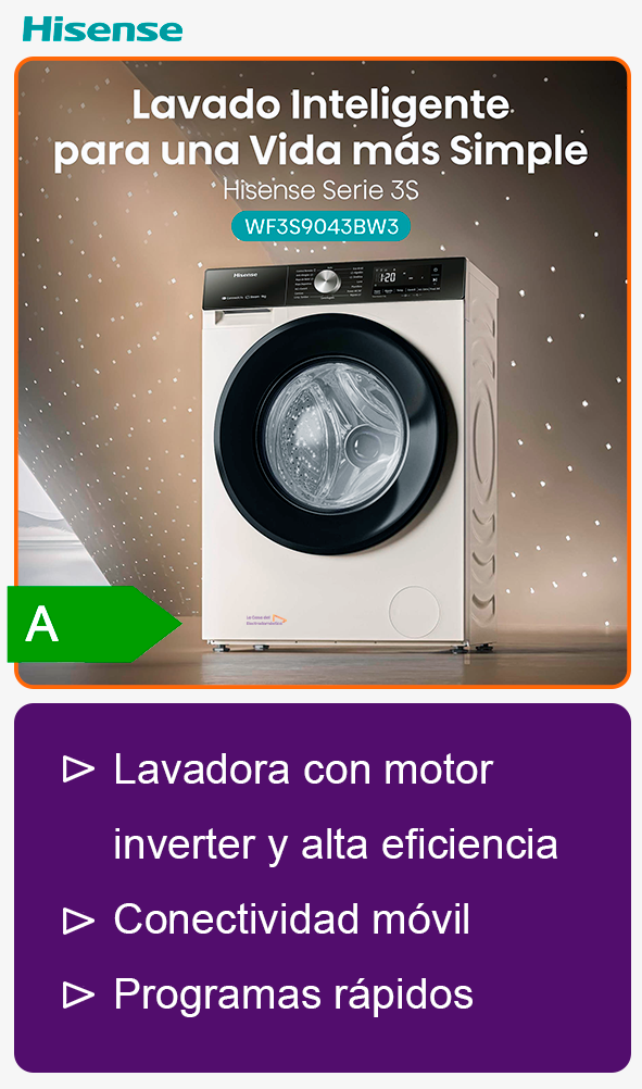 Lavadora hisense wf3s9043bw3 00000