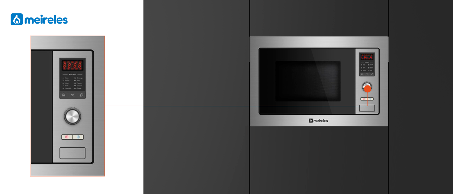 Meireles mmi 25 x microondas integrado 25 litros grill 1000w 8 programasa inox