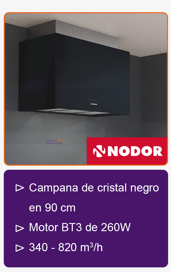 Nodor cube glass eco90 bk port