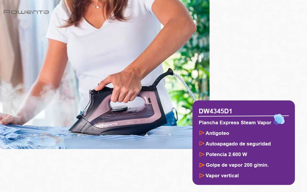 Rowenta dw4345d1 plancha de vapor express steam 200g