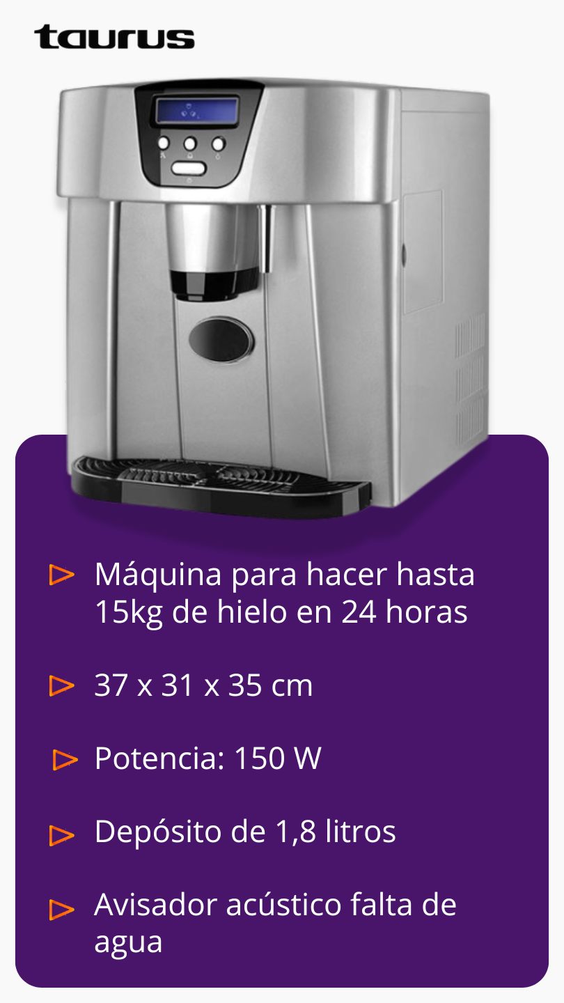 Maquina hielo taurus mg 17 elegante