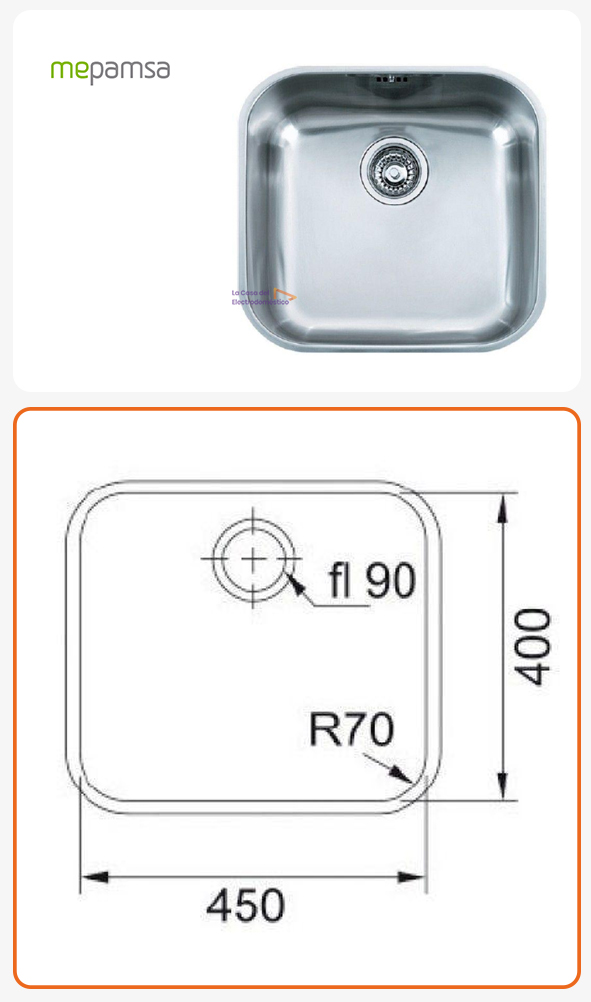 Regadero mepamsa square 4540 inox portada